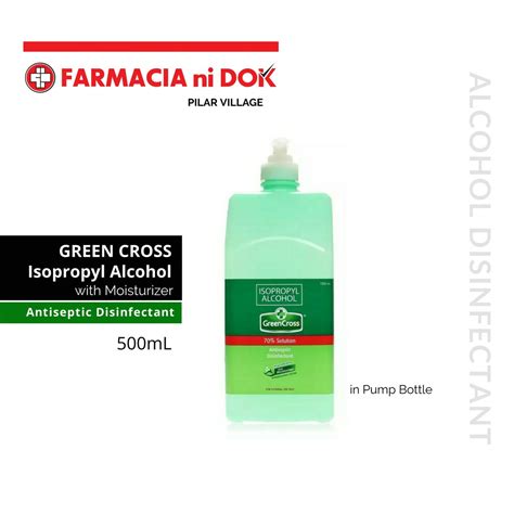 Green Cross 70 Isopropyl Alcohol With Moisturizer 500ml Pump Bottle