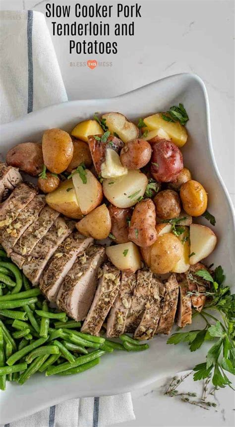 Also, rub the pork tenderloin. The BEST Slow Cooker Pork Tenderloin and Potatoes Recipe