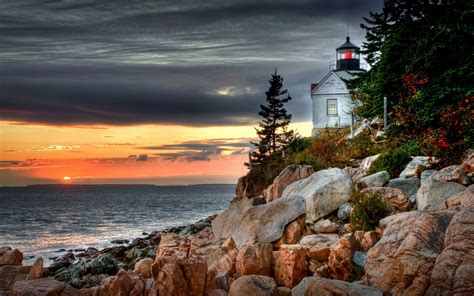 3 Bass Harbor Lighthouse Hd Wallpapers Background Images