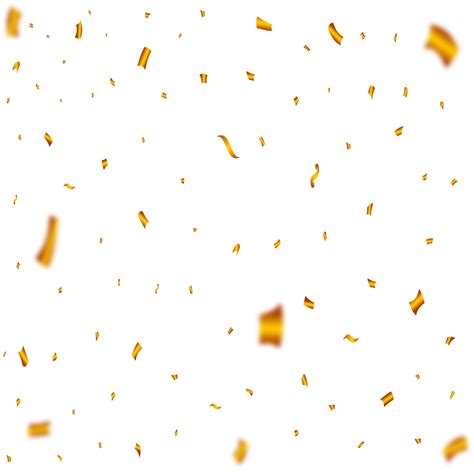 Free Golden Confetti Explosion On A Transparent Background Party
