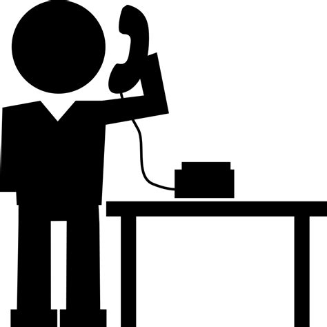Man Answering Phone Call Svg Png Icon Free Download 37728