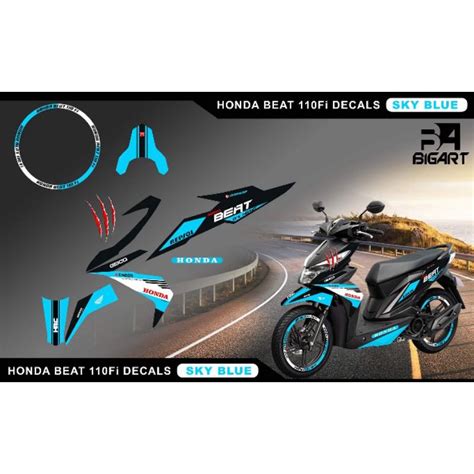 Honda Beat Fi V2 Decals Complete With Mags Decals Shopee Philippines