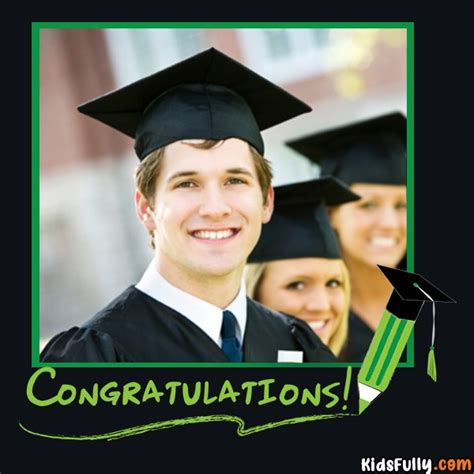 Congratulation Green Wish Card With Picture