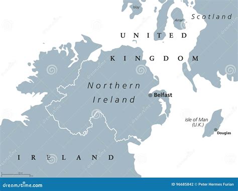 Northern Ireland Political Map Stock Vector Illustration Of Ireland