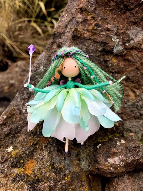 Green Spring Flower Fairy Doll Garden Fairy Toy Enchanted Etsy