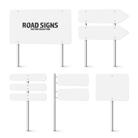 Premium Vector Various Road Traffic Signs Highway Signboard On A