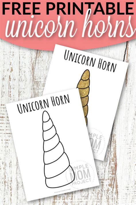 Free Printable Unicorn Horn Templates In 2020 Unicorn Printables