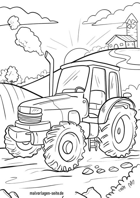 Ausmalbilder Traktor Traktoren Kostenlos Ausmalen