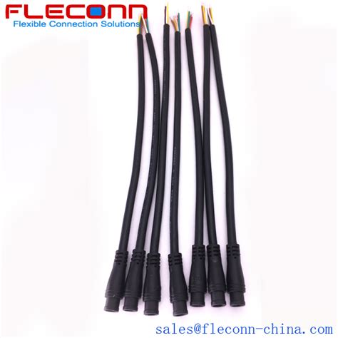 Ip66 Ip67 2 3 4 5 6 Pin Male Waterproof Connector Cable For Led Light