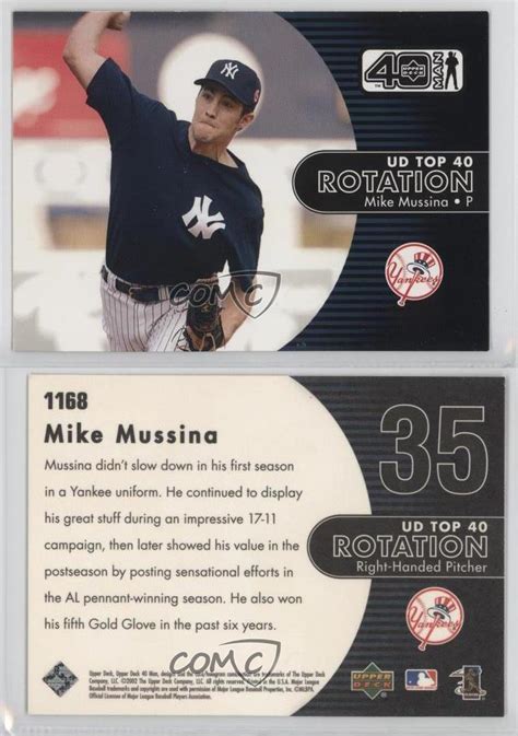 Chris bagel guy morgan was detained for a mental evaluation over the weekend. 2002 Upper Deck 40 Man #1168 Mike Mussina New York Yankees Baseball Card | eBay