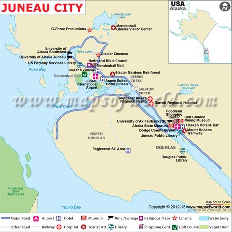 Juneau Map The Capital Of Alaska Juneau City Map