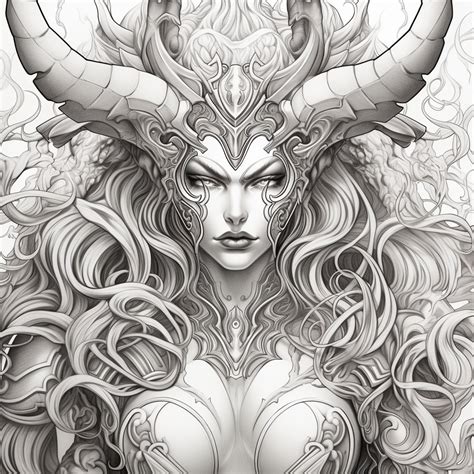 Diablo 4 Lilith Coloring Pages For Adults Instant Download Etsy Australia