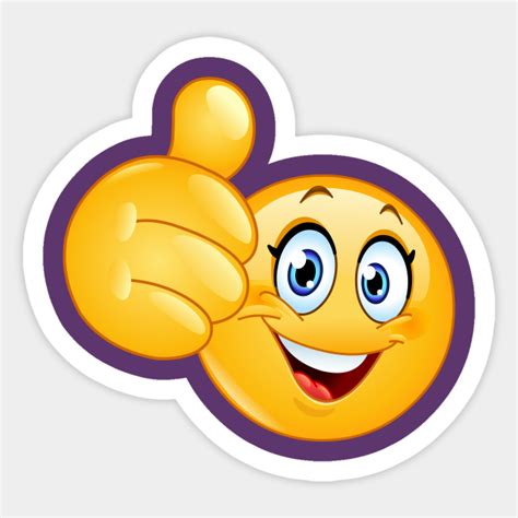 Thumb Up Female Emoticon Emoji Sticker Teepublic