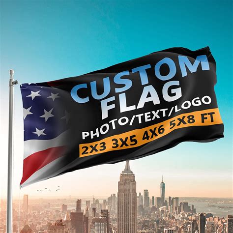 Custom Flag 3x5 Ftcustomizable Flags Create Your Own Textphotologopersonalized