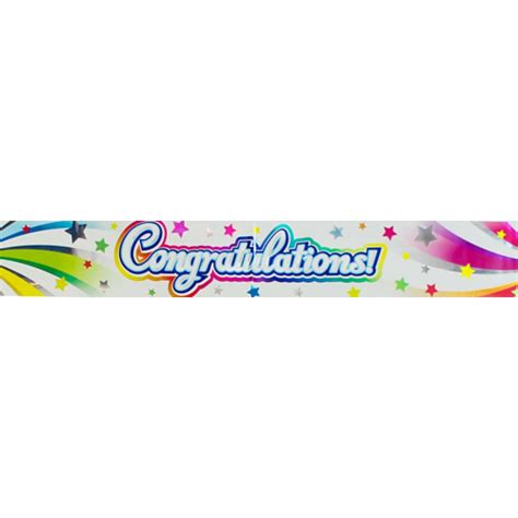 Congratulations Swirl Foil Banner 270cm Partyrama