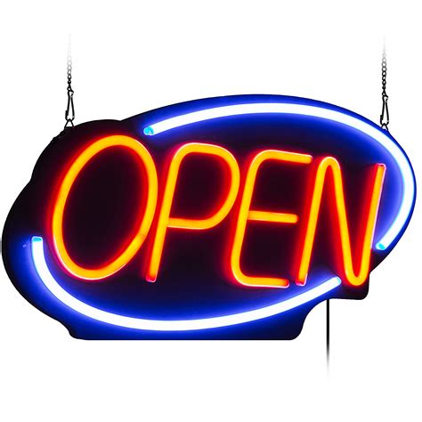 led neon open sign 20x10 24x12 31 5x15 7 inch wall storefront attracting ebay