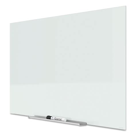 Quartet® Invisamount Magnetic Glass Marker Board 85 X 48 White Surface Tandg Chemical And Supply Co