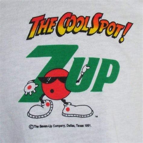 90s 7 Up Cool Spot Mascot T Shirt In 2021 7up White Crew Neck Spots