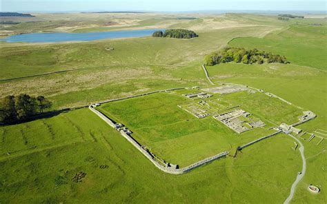 Housesteads Roman Fort On Hadrians Wall By Drone Oc Probably The