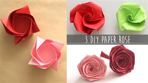 Amina Creations Diy Paper Rose How To Make Easy Rose Flower From