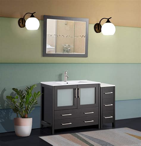 Vanity Art 48 Inch Single Sink Modern Bathroom Vanity Combo