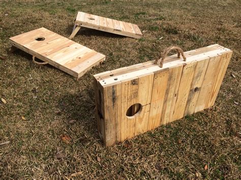 Rustic 23 Scale Cornhole Boards Made From Pallet Wood By