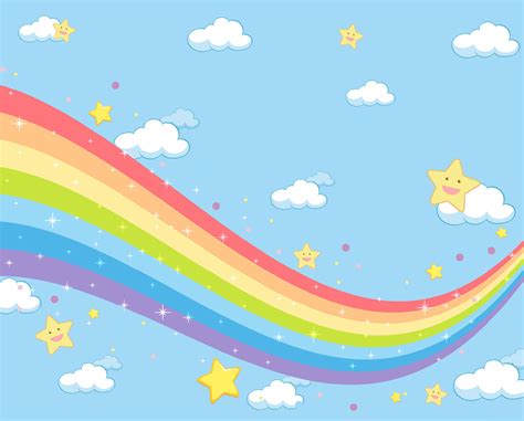 Cute Pastel Rainbow Background 12252378 Vector Art At Vecteezy