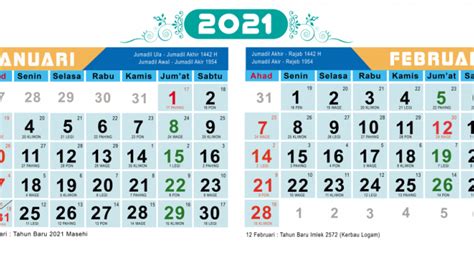 Kalender 2021 Lengkap Dengan Tanggal Merah Dan Keterangannya Png