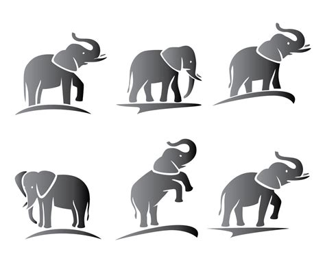 Elephant Silhouette Vectors Vector Art And Graphics