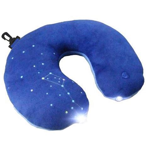 U Shape Memory Foam Neck Support Electric Vibrating Travel Neck Massage Pillow With Led Reading