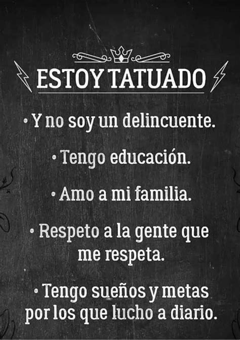 A Black And White Photo With The Words Estoy Tatuao Written In Spanish