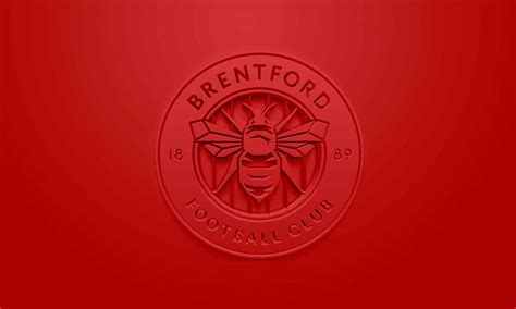 Download Minimalist Brentford Fc Club Logo Wallpaper