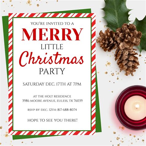 Christmas Party Invitation Template Instant Download Holiday Party Invite Printable Christmas