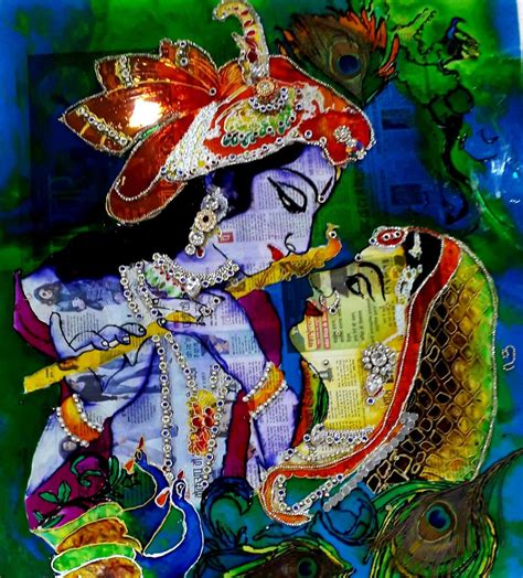 Glass Paintings Of Radha Krishna