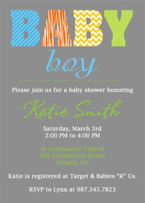 Items Similar To Baby Boy Baby Shower Invitation On Etsy