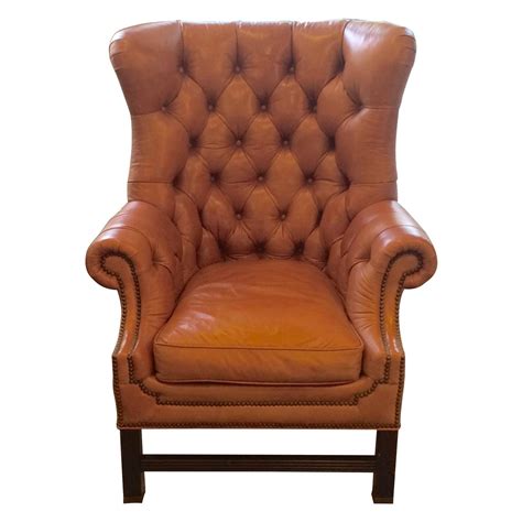Free shipping on orders of $35+ and save 5% every day with your target redcard. Rich Camel Leather Tufted Wing Chair For Sale at 1stdibs