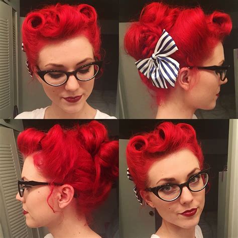 My Hair For Swing Last Night Three Victory Rolls And All The Rest I Pinned Up Any Which Way To