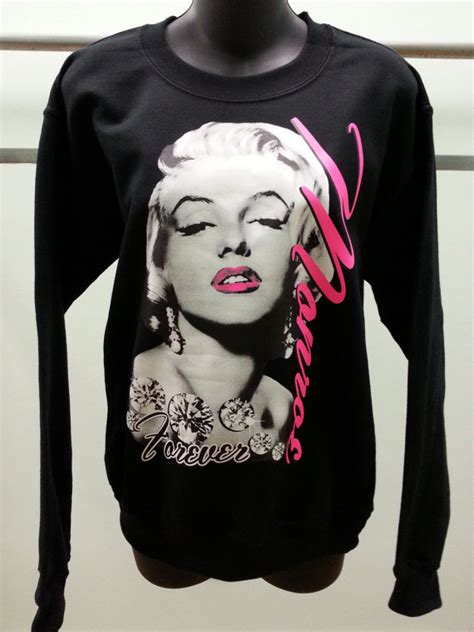 Marilyn Monroe Crewneck Sweater Graphic Tee By Printedblanks