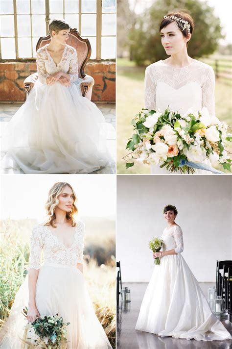 Short hairstyle with vintage curls. 6 Beautiful Wedding Dress Styles for Brides with Short ...