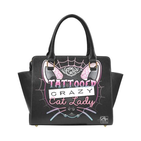 Crazy Cat Lady Studded Handbag Rivet Shoulder Handbag Model 1645 Id