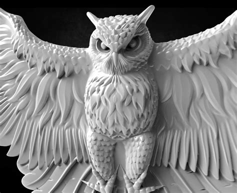 3d Stl Model “owl” For Cnc All Of Need