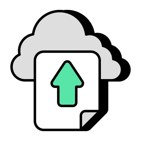 An Icon Design Of Cloud File Upload 25838453 Vector Art At Vecteezy