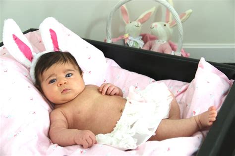 2nd Month Photoshoot Baby Girl Pictures Easter Theme Baby Girl