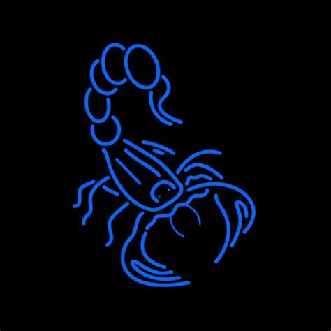 Custom Blue Scorpion Logo Neon Sign Usa Custom Neon Signs Shop Neon