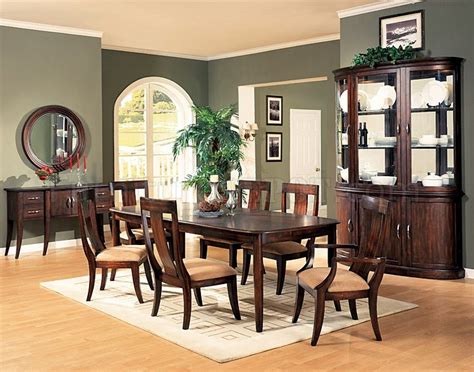 Ours are designed with the right proportions to be comfortable to sit in until dessert. Distressed Cherry Formal Dining Room Set W/Microfiber Seats