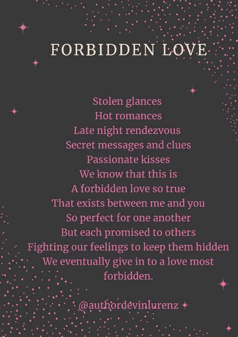 Forbidden Love A Poem About A Forbidden Love Affair Feelings You Cant Fight Or Ignore L