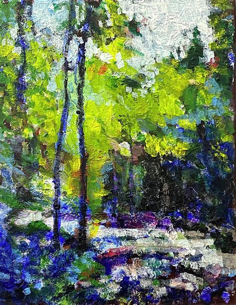Colorful Abstract Forest Landscape Painting By Masha Batkova Fine Art