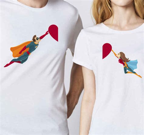 Camisetas Para Parejas Pareja De Superhéroes Tenvinilo