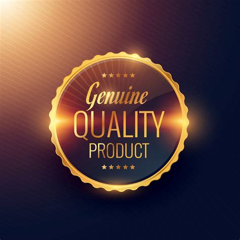 Genuine Quality Product Premium Golden Label Badge Design Download