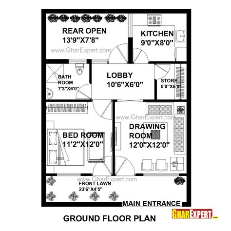 House Plan For 25 Feet By 33 Feet Plot Plot Size 91 Square Yards